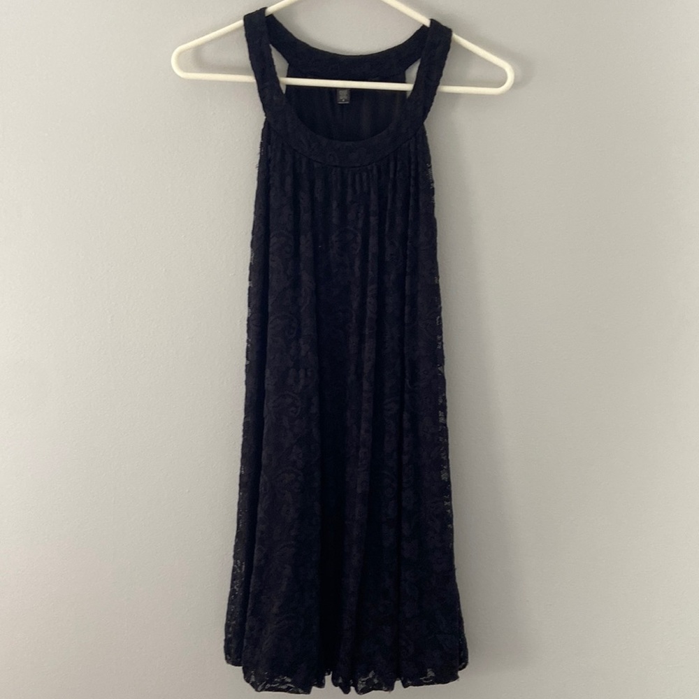 Forever 21 Black lace overlay midi dress